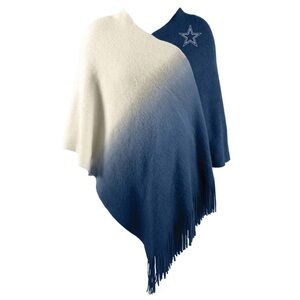 Littlearth NFL One Size Dip Dye Blue & White Poncho - Cowboys